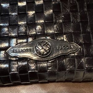 Elliott Lucca Black Woven Leather Accessory